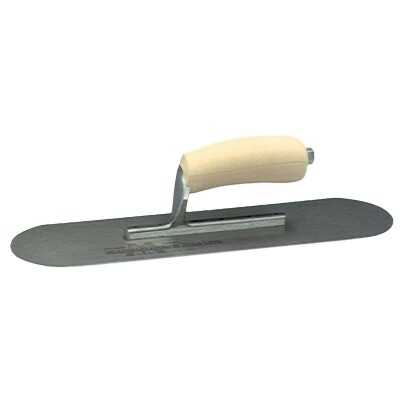 Marshalltown 4-1/2 In. x 16 In. Pool Trowel with Rounded Corners and Wood California Handle
